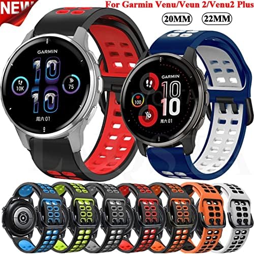 INANIR Silicone Watch Strap Watch Band para Garmin veun/venu2 Plus Vivoactive 3 Forerunner 245