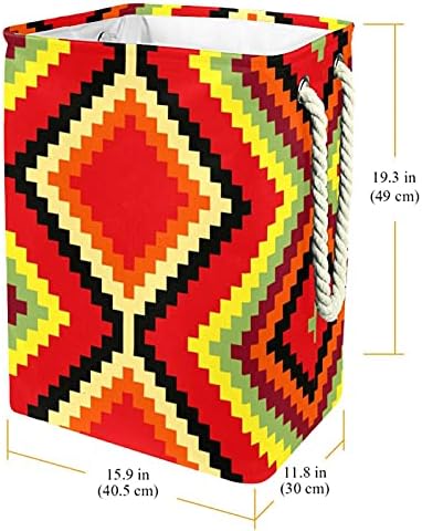 Bolsas de armazenamento de cesta de lavanderia geométrica embutido com suportes destacáveis ​​cesto